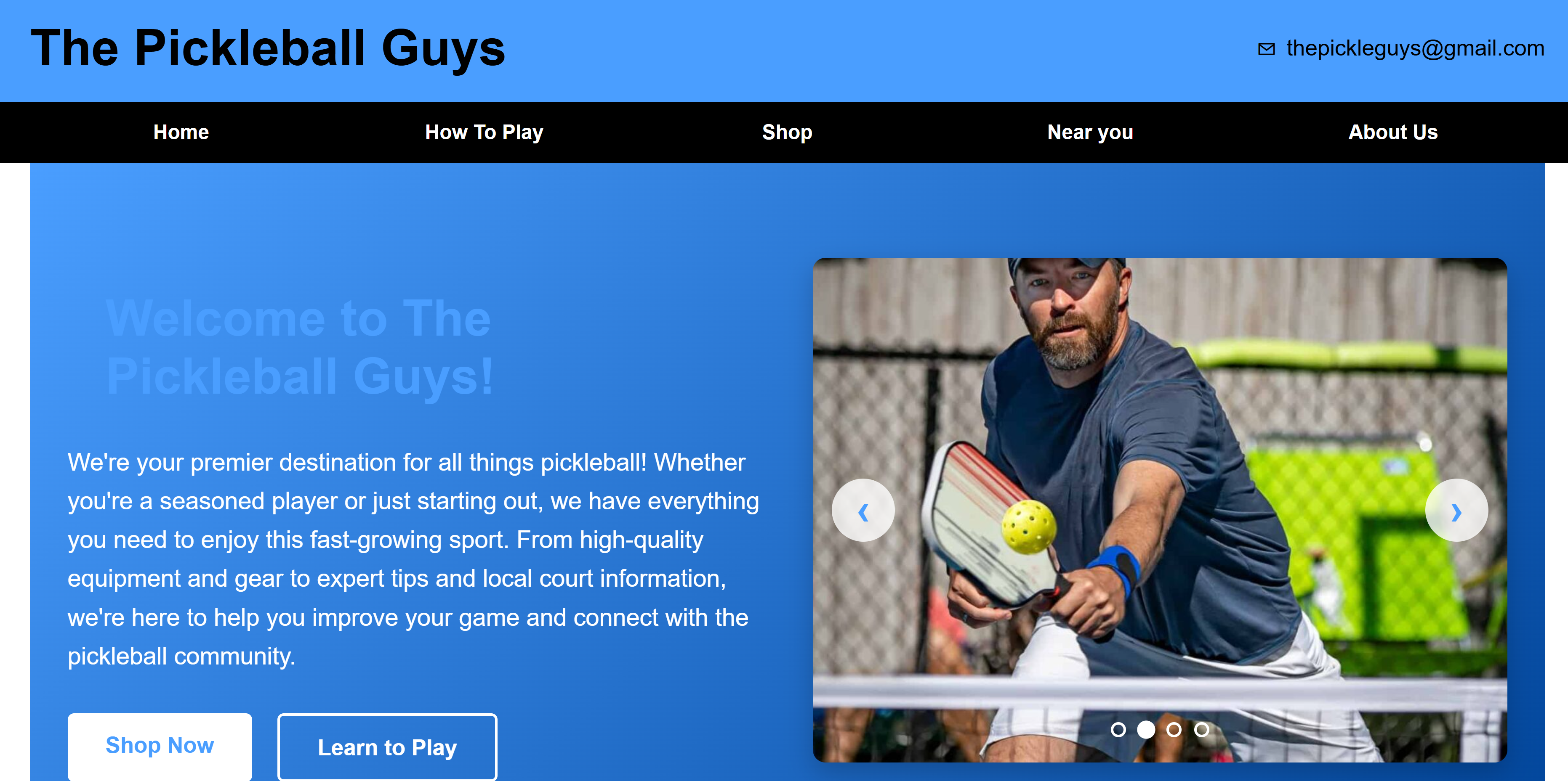 Pickleball React App